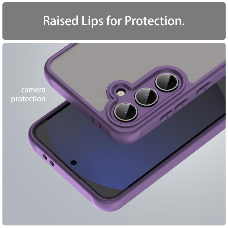 For Samsung Galaxy S24 FE 5G Fan Dun Series TPU Hybrid PC Frosted Phone Case