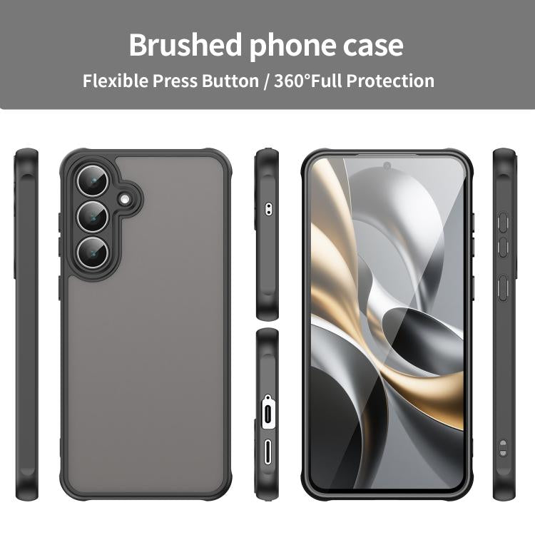 For Samsung Galaxy S25 FE 5G Fan Dun Series TPU Hybrid PC Frosted Phone Case