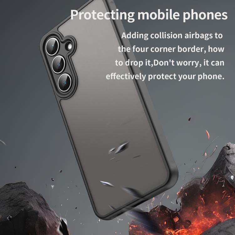 For Samsung Galaxy S25 FE 5G Fan Dun Series TPU Hybrid PC Frosted Phone Case