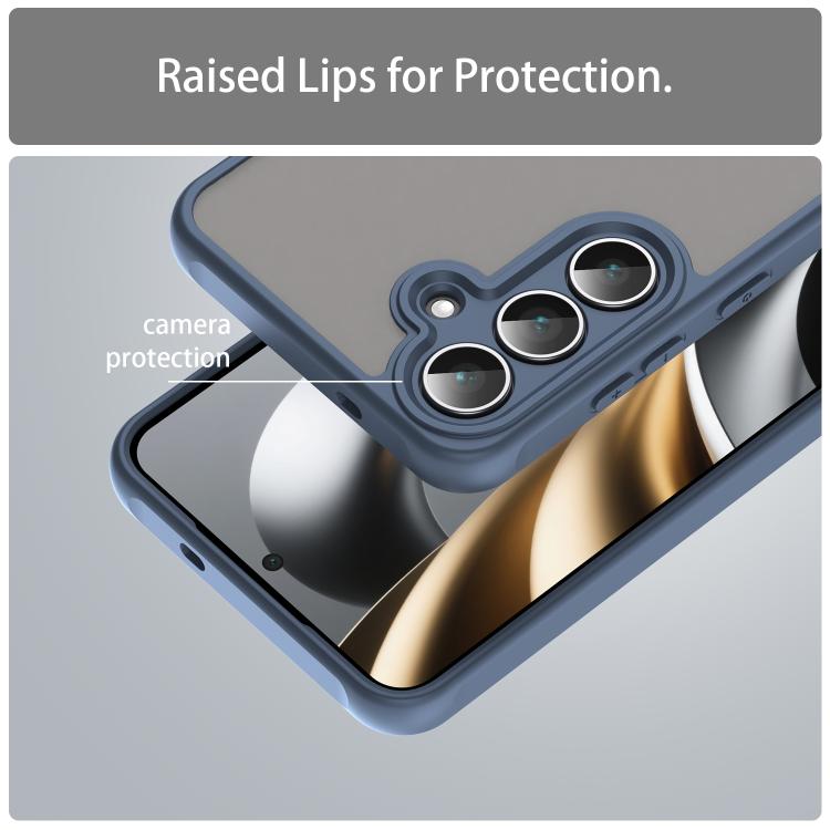 For Samsung Galaxy S25 FE 5G Fan Dun Series TPU Hybrid PC Frosted Phone Case