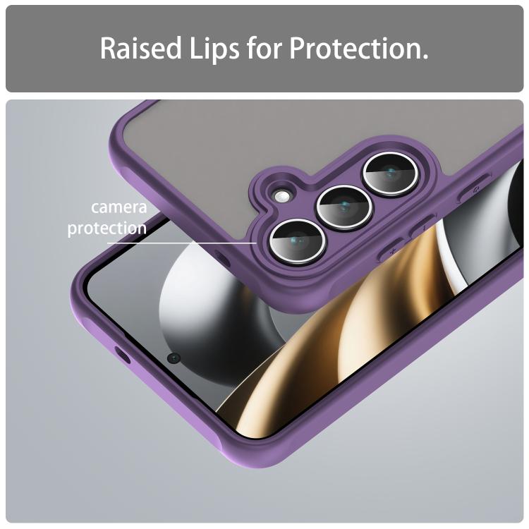 For Samsung Galaxy S25 FE 5G Fan Dun Series TPU Hybrid PC Frosted Phone Case