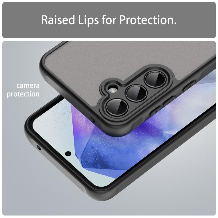For Samsung Galaxy A55 5G Fan Dun Series TPU Hybrid PC Frosted Phone Case