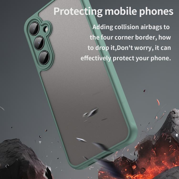 For Samsung Galaxy A55 5G Fan Dun Series TPU Hybrid PC Frosted Phone Case