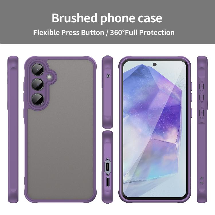 For Samsung Galaxy A55 5G Fan Dun Series TPU Hybrid PC Frosted Phone Case