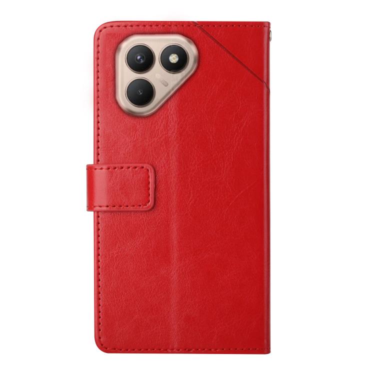 For Tecno Pova 7 4G Y-shaped Pattern Flip Leather Phone Case