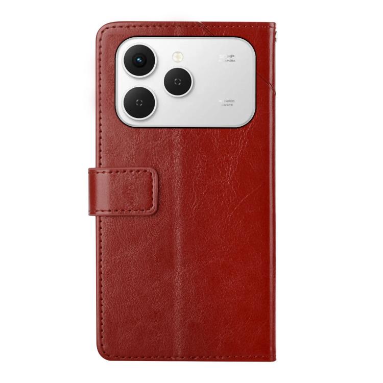 For Tecno Spark 40 4G Y-shaped Pattern Flip Leather Phone Case