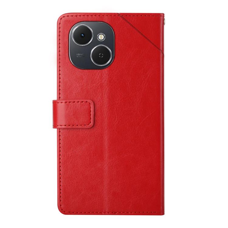 For Tecno Spark 40C Y-shaped Pattern Flip Leather Phone Case
