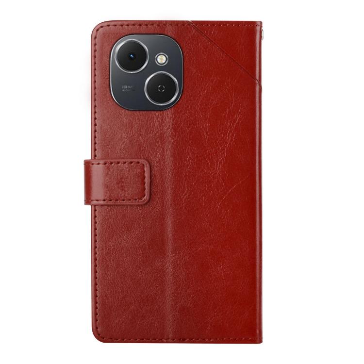 For Tecno Spark 40C Y-shaped Pattern Flip Leather Phone Case