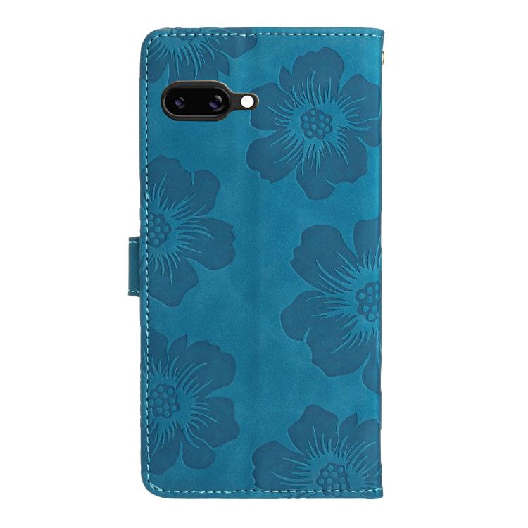 For Google Pixel 9a Flower Embossing Pattern Leather Phone Case