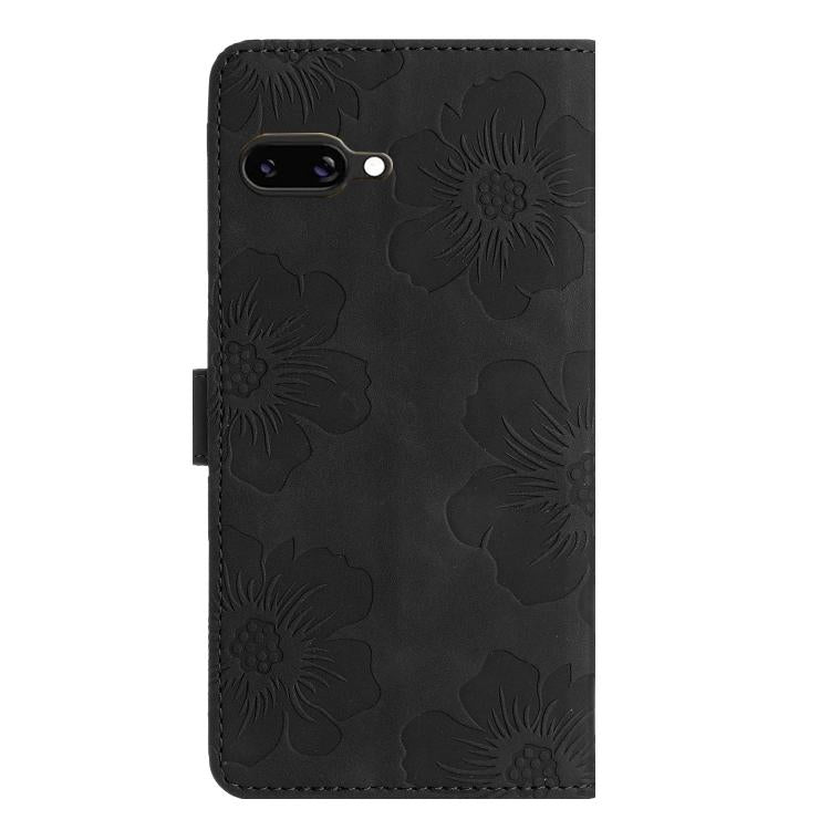 For Google Pixel 9a Flower Embossing Pattern Leather Phone Case