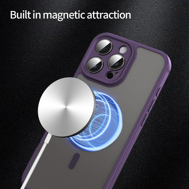 For iPhone 16 Pro Max Fan Dun Series TPU Hybrid PC Frosted Magsafe Phone Case
