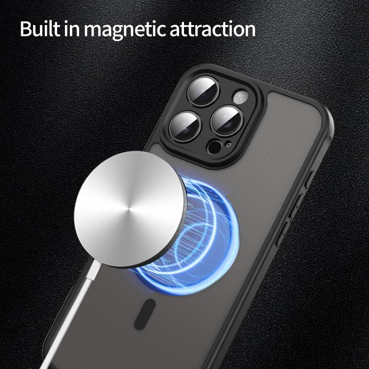 For iPhone 16 Plus Fan Dun Series TPU Hybrid PC Frosted Magsafe Phone Case