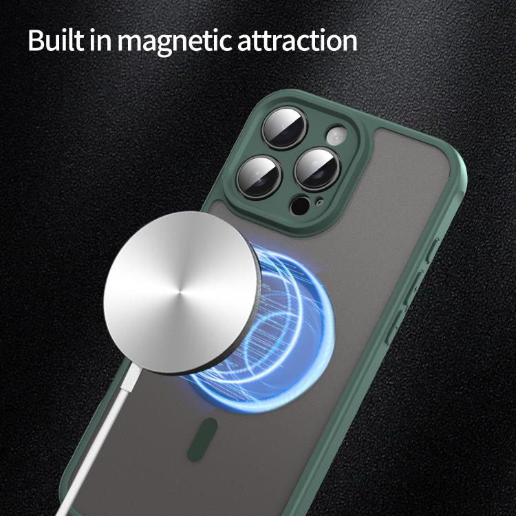 For iPhone 16 Plus Fan Dun Series TPU Hybrid PC Frosted Magsafe Phone Case