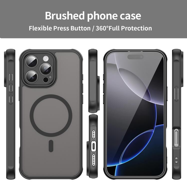 For iPhone 15 Fan Dun Series TPU Hybrid PC Frosted Magsafe Phone Case