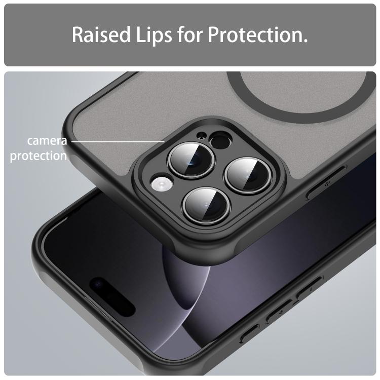 For iPhone 14 Pro Fan Dun Series TPU Hybrid PC Frosted Magsafe Phone Case