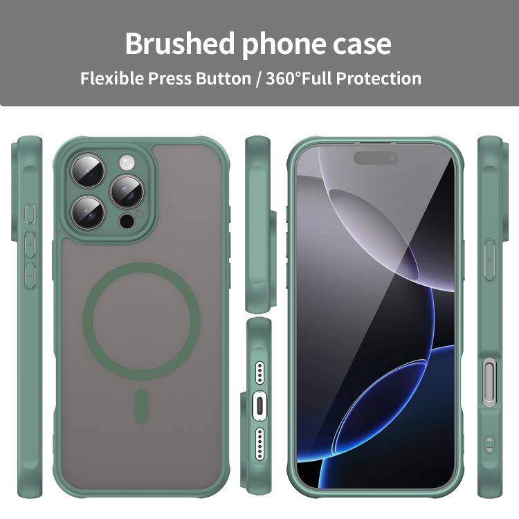 For iPhone 14 Pro Fan Dun Series TPU Hybrid PC Frosted Magsafe Phone Case