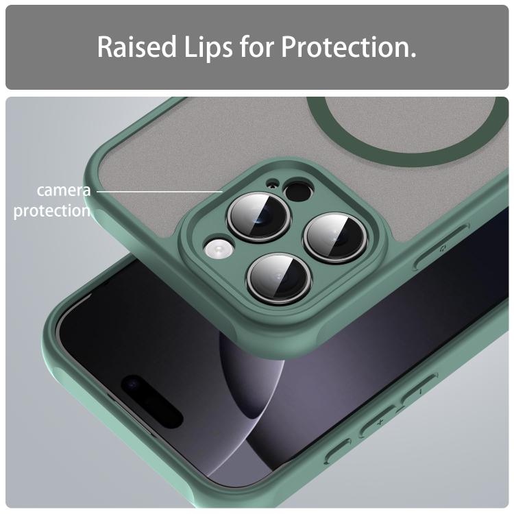 For iPhone 14 Pro Max Fan Dun Series TPU Hybrid PC Frosted Magsafe Phone Case