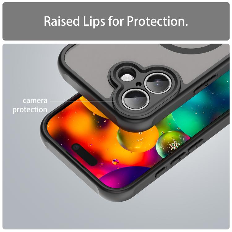 For iPhone 17 Fan Dun Series TPU Hybrid PC Frosted Magsafe Phone Case