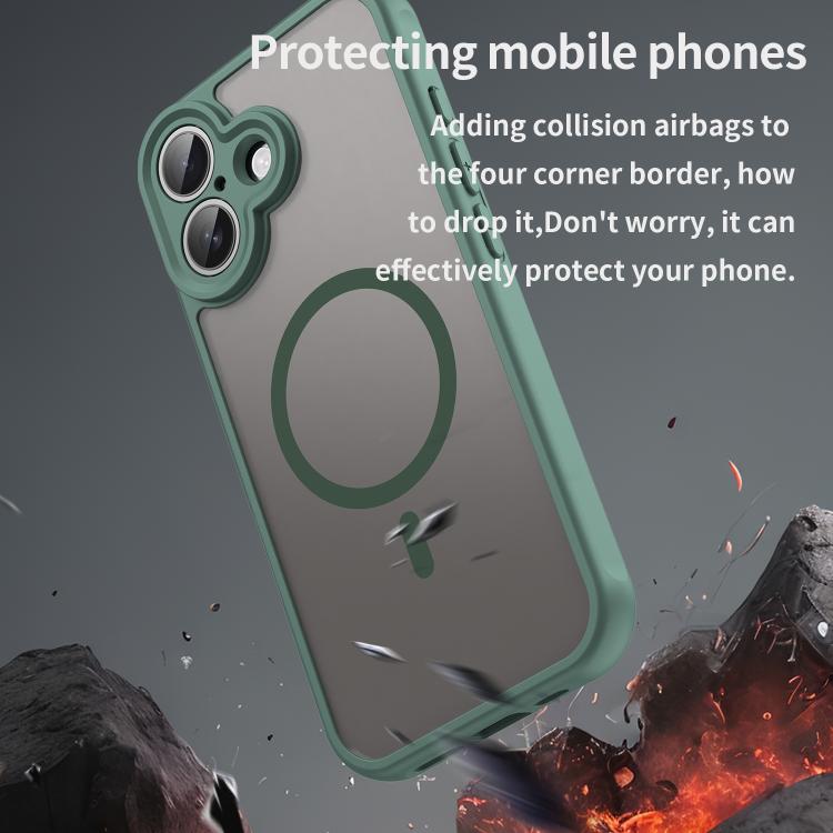 For iPhone 17 Fan Dun Series TPU Hybrid PC Frosted Magsafe Phone Case