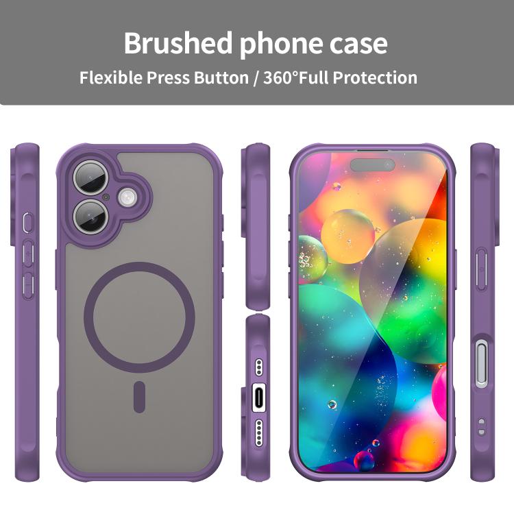 For iPhone 17 Fan Dun Series TPU Hybrid PC Frosted Magsafe Phone Case