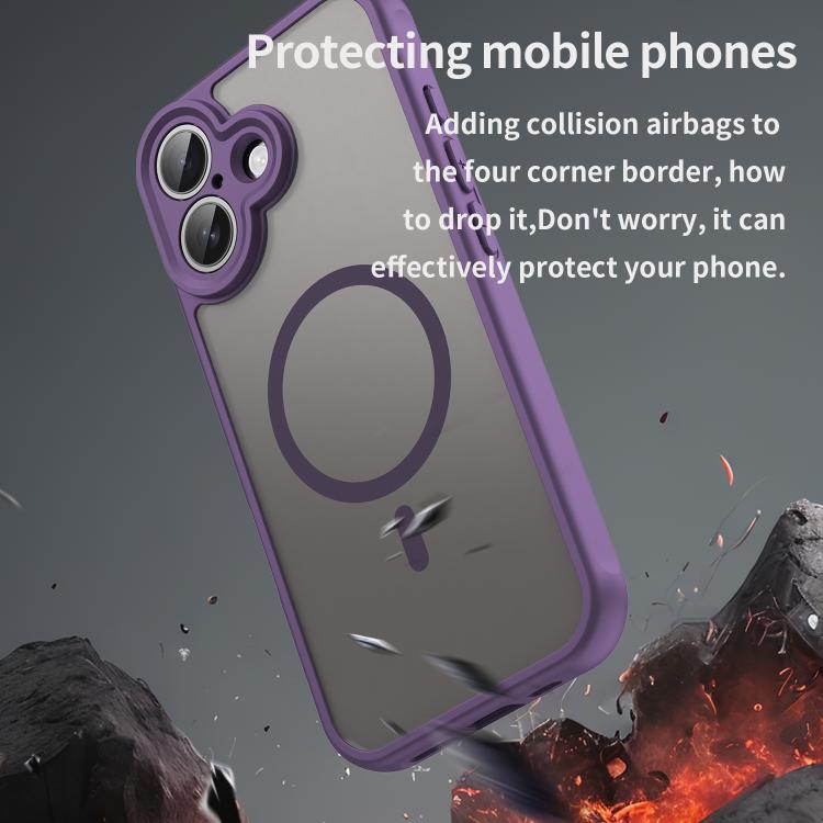 For iPhone 17 Fan Dun Series TPU Hybrid PC Frosted Magsafe Phone Case