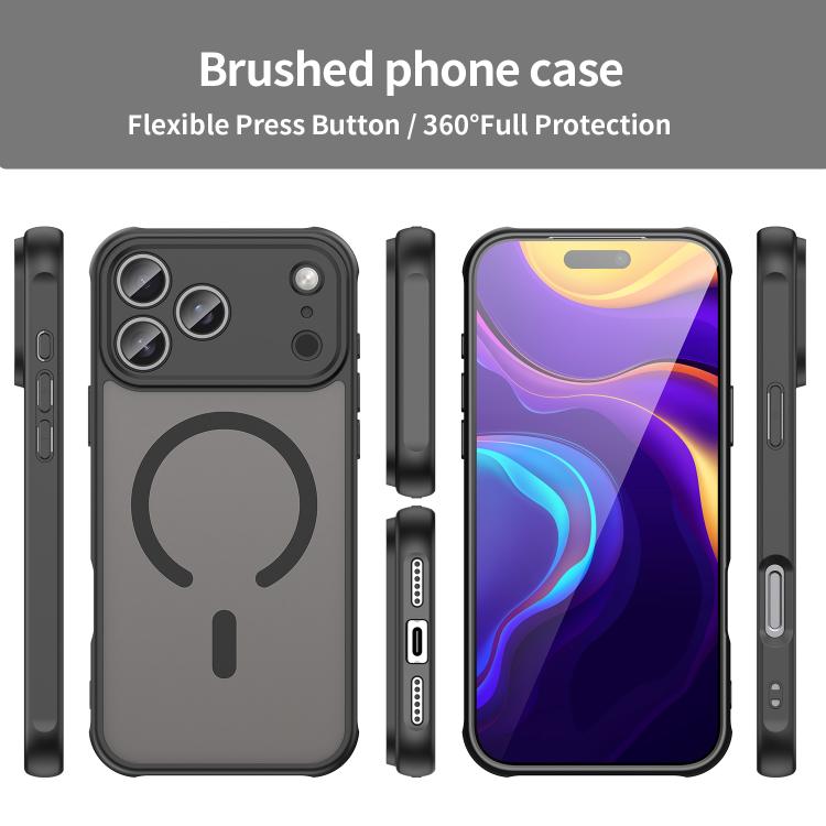 For iPhone 17 Pro Max Fan Dun Series TPU Hybrid PC Frosted Magsafe Phone Case