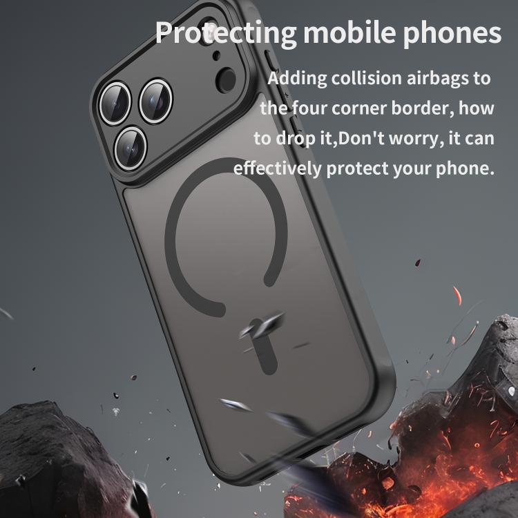 For iPhone 17 Pro Max Fan Dun Series TPU Hybrid PC Frosted Magsafe Phone Case
