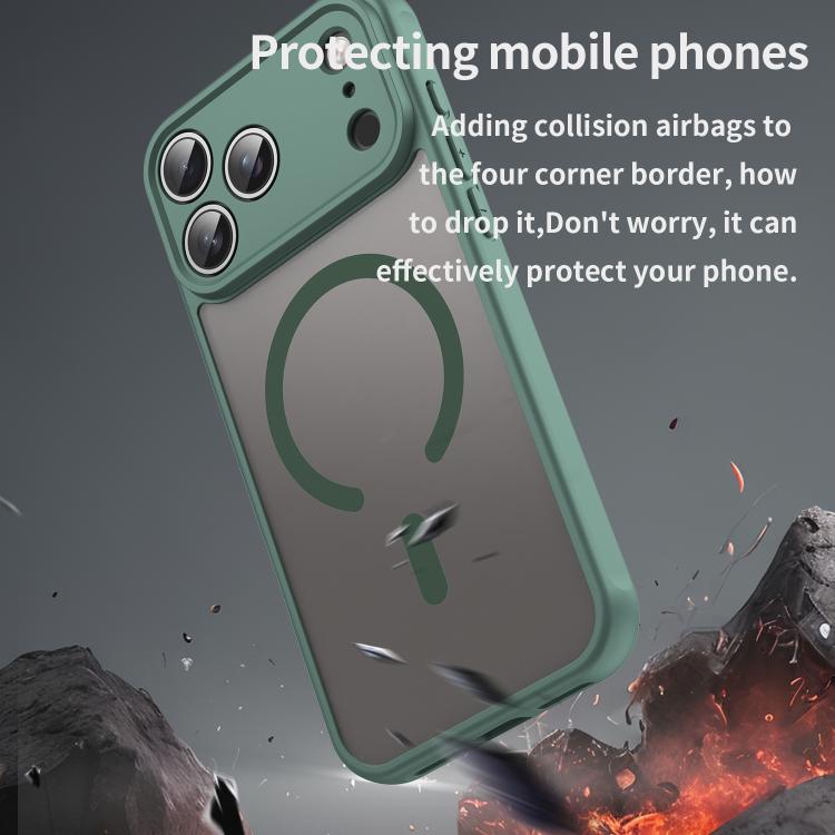 For iPhone 17 Pro Max Fan Dun Series TPU Hybrid PC Frosted Magsafe Phone Case