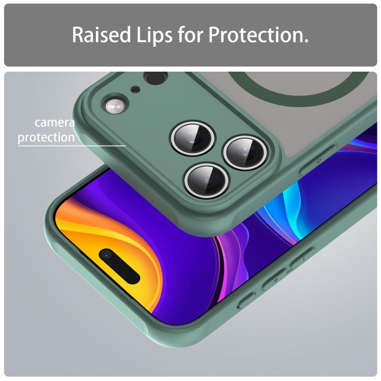For iPhone 17 Pro Max Fan Dun Series TPU Hybrid PC Frosted Magsafe Phone Case