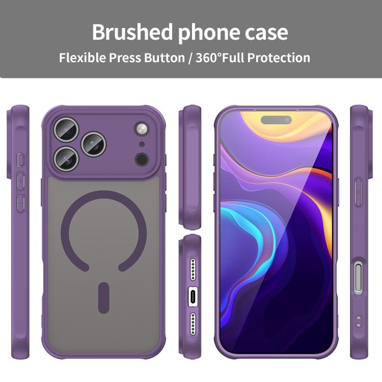 For iPhone 17 Pro Max Fan Dun Series TPU Hybrid PC Frosted Magsafe Phone Case