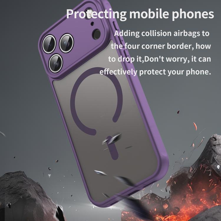 For iPhone 17 Pro Max Fan Dun Series TPU Hybrid PC Frosted Magsafe Phone Case