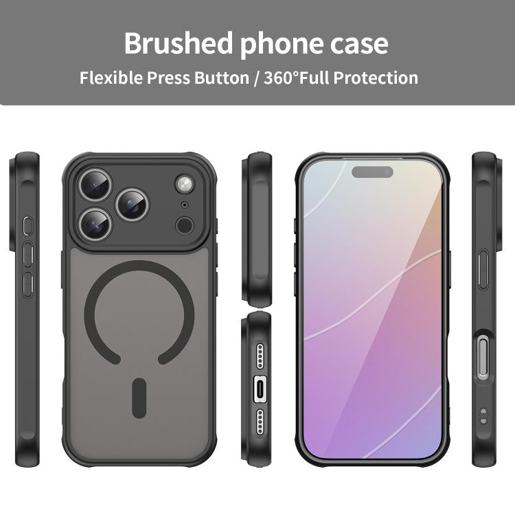 For iPhone 17 Pro Fan Dun Series TPU Hybrid PC Frosted Magsafe Phone Case