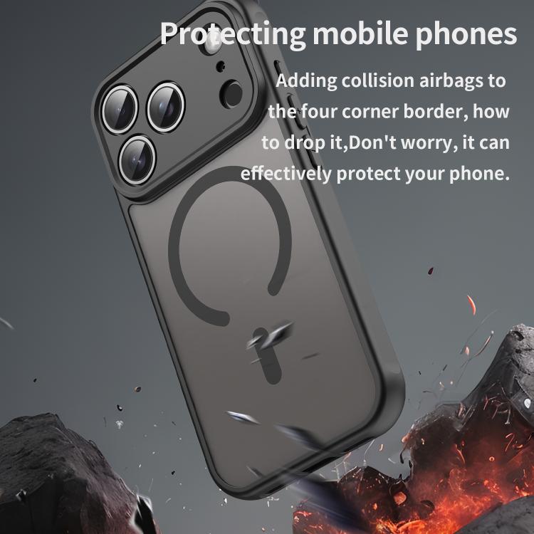 For iPhone 17 Pro Fan Dun Series TPU Hybrid PC Frosted Magsafe Phone Case