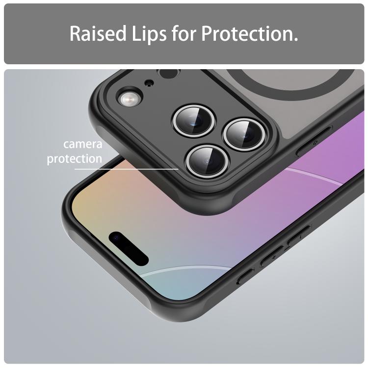 For iPhone 17 Pro Fan Dun Series TPU Hybrid PC Frosted Magsafe Phone Case