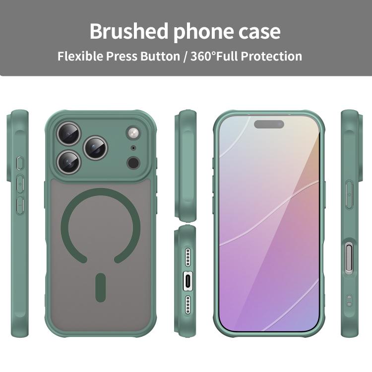 For iPhone 17 Pro Fan Dun Series TPU Hybrid PC Frosted Magsafe Phone Case