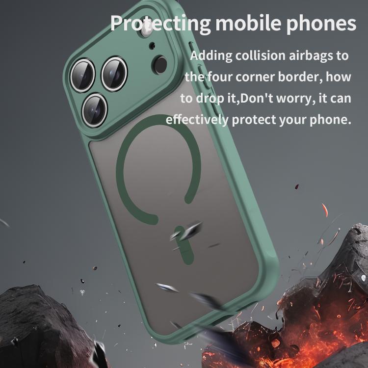 For iPhone 17 Pro Fan Dun Series TPU Hybrid PC Frosted Magsafe Phone Case