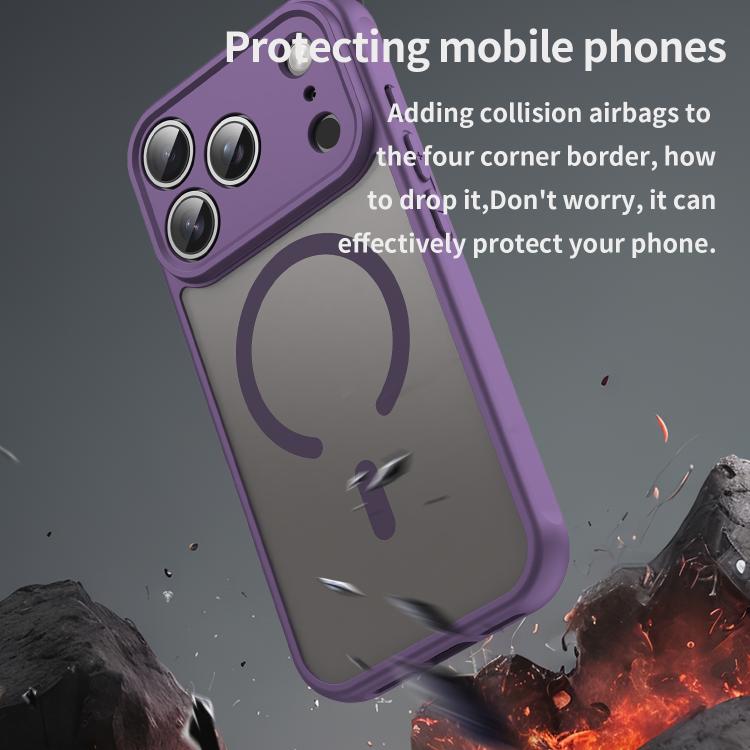 For iPhone 17 Pro Fan Dun Series TPU Hybrid PC Frosted Magsafe Phone Case