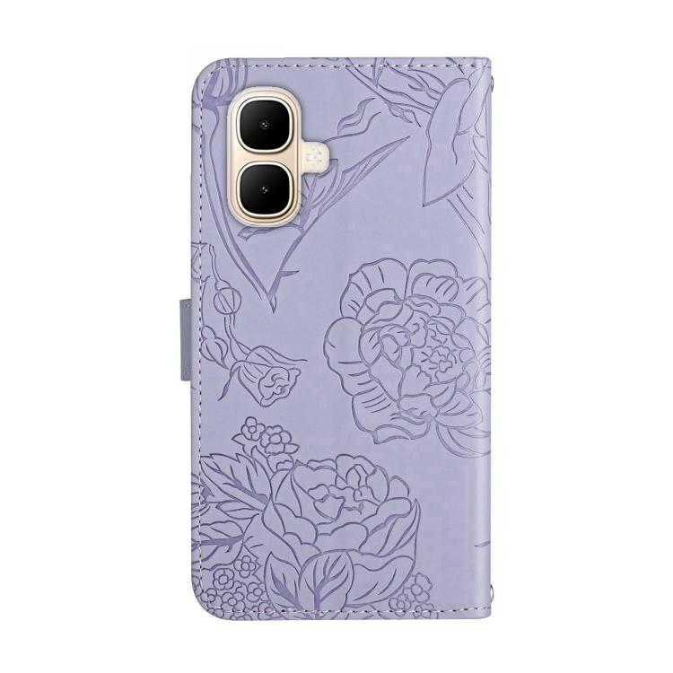 For Infinix Smart 10 4G / Tecno Pop 10 Skin Feel Butterfly Embossed Flip Leather Phone Case