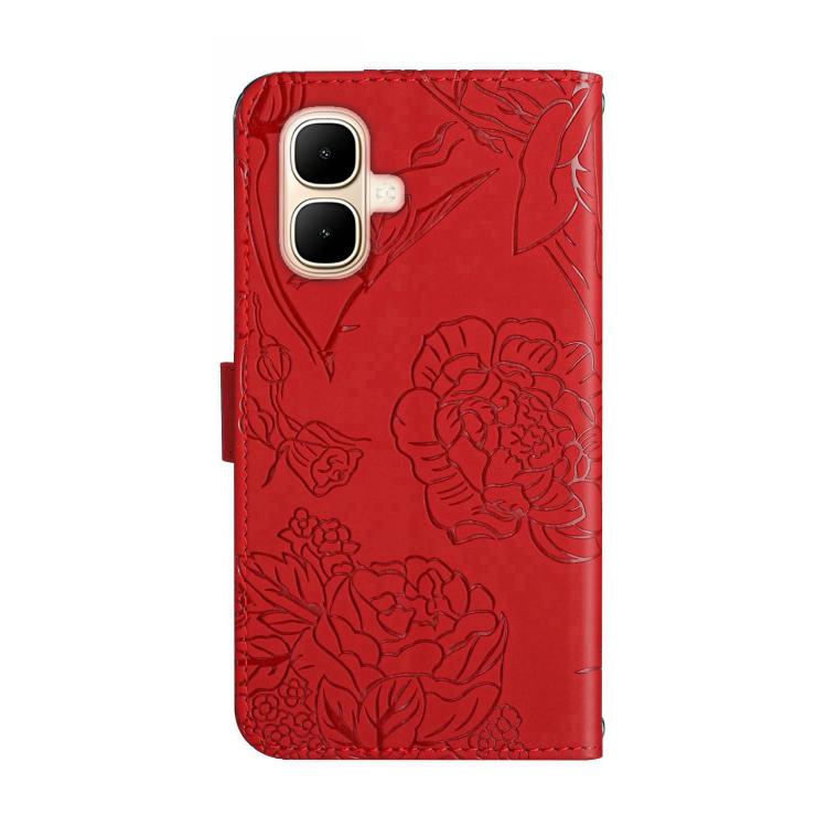 For Infinix Smart 10 4G / Tecno Pop 10 Skin Feel Butterfly Embossed Flip Leather Phone Case