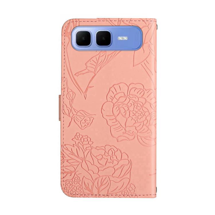 For Infinix Smart 10 Plus 4G Skin Feel Butterfly Embossed Flip Leather Phone Case