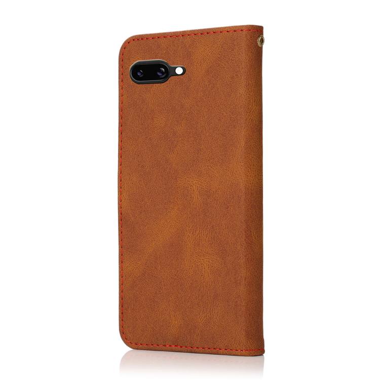 For Google Pixel 9a Dual-color Stitching Leather Phone Case