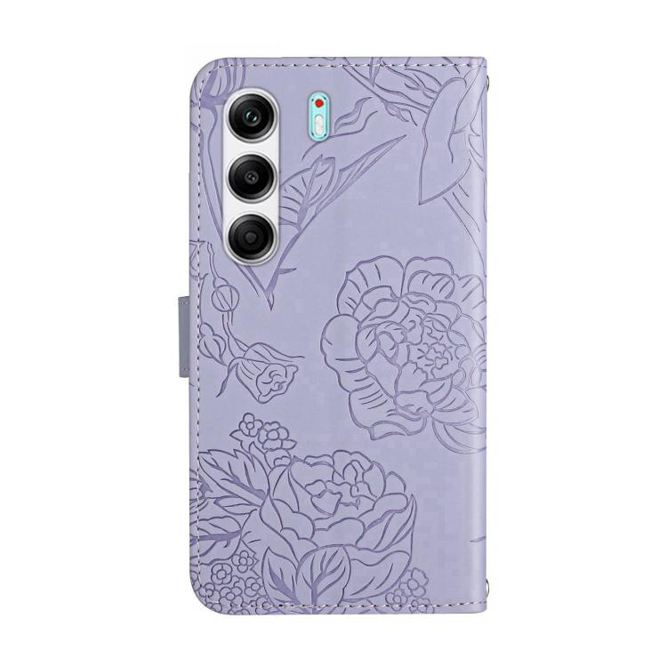 For Tecno Camon 40 4G Skin Feel Butterfly Embossed Flip Leather Phone Case