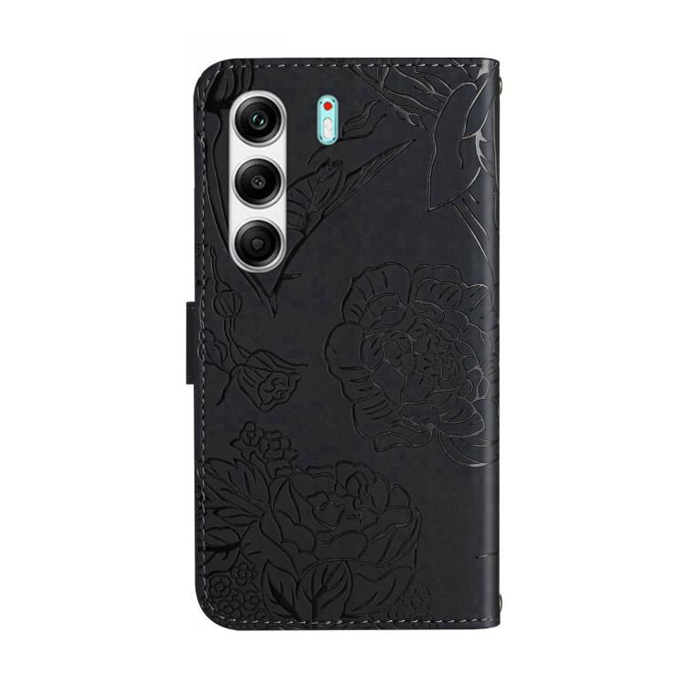 For Tecno Camon 40 4G Skin Feel Butterfly Embossed Flip Leather Phone Case