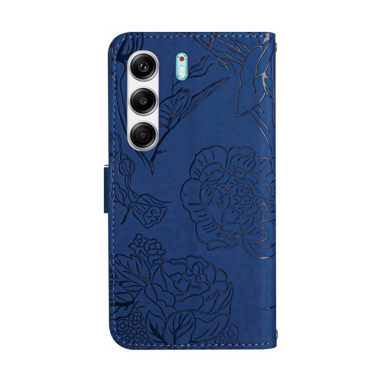 For Tecno Camon 40 Pro 4G Skin Feel Butterfly Embossed Flip Leather Phone Case