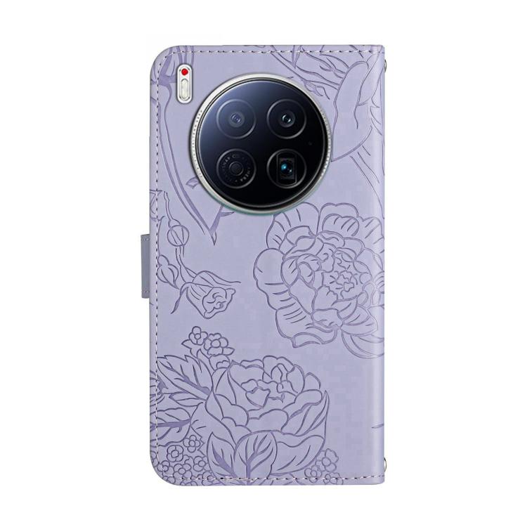 For Tecno Camon 40 Premier Skin Feel Butterfly Embossed Flip Leather Phone Case