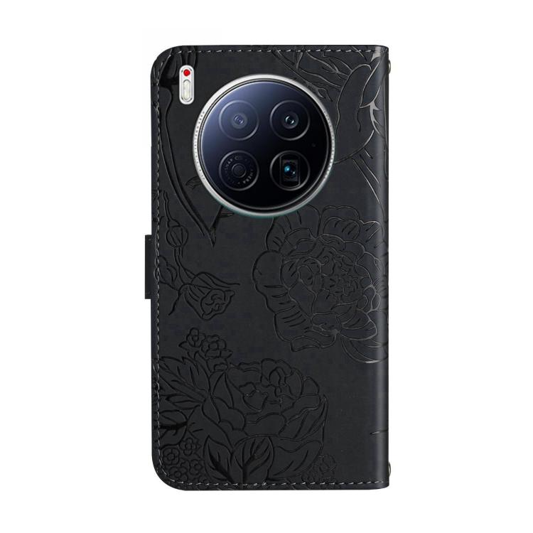 For Tecno Camon 40 Premier Skin Feel Butterfly Embossed Flip Leather Phone Case
