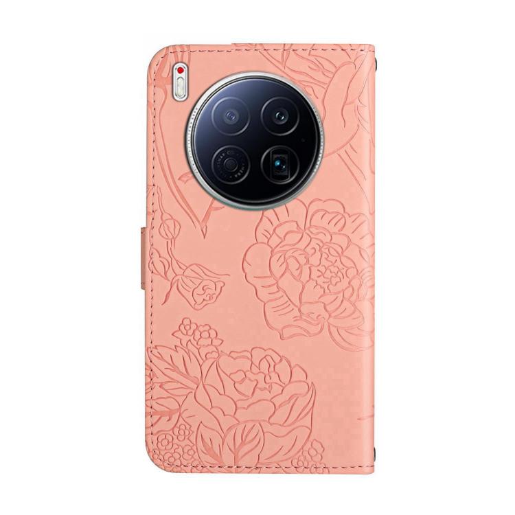 For Tecno Camon 40 Premier Skin Feel Butterfly Embossed Flip Leather Phone Case