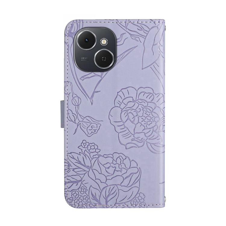 For Tecno Spark 40C Skin Feel Butterfly Embossed Flip Leather Phone Case