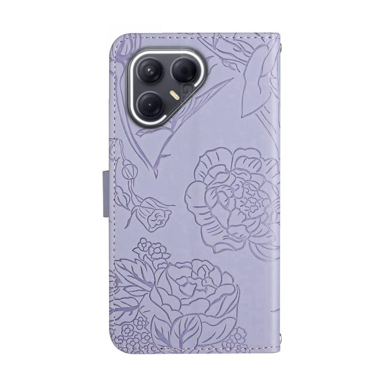 For Tecno Pova 7 5G Skin Feel Butterfly Embossed Flip Leather Phone Case