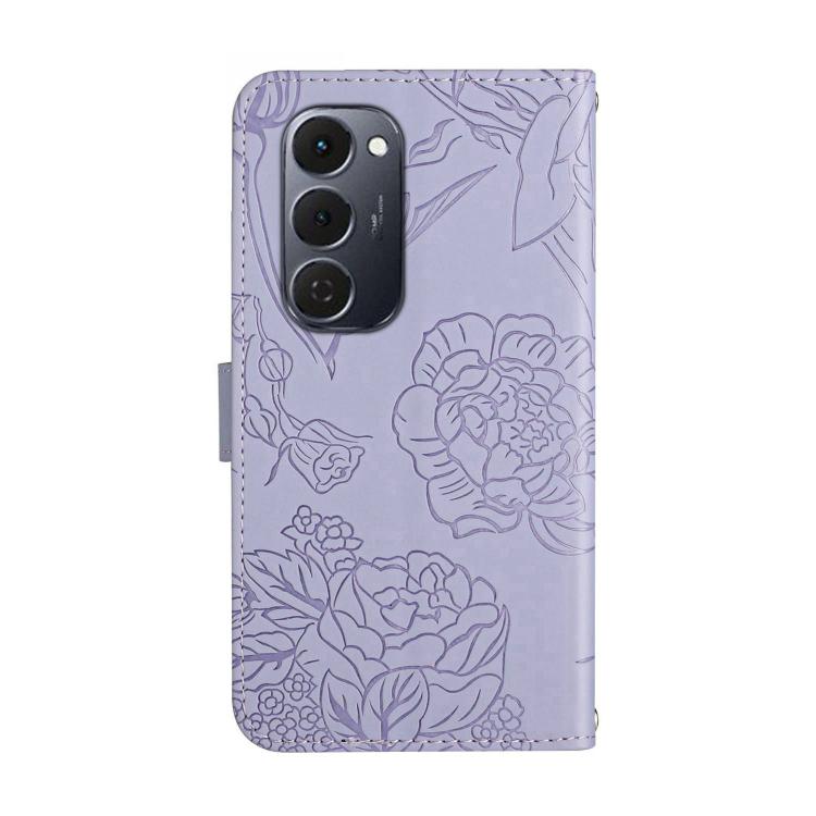 For Tecno Spark 40 Pro+ 4G Skin Feel Butterfly Embossed Flip Leather Phone Case